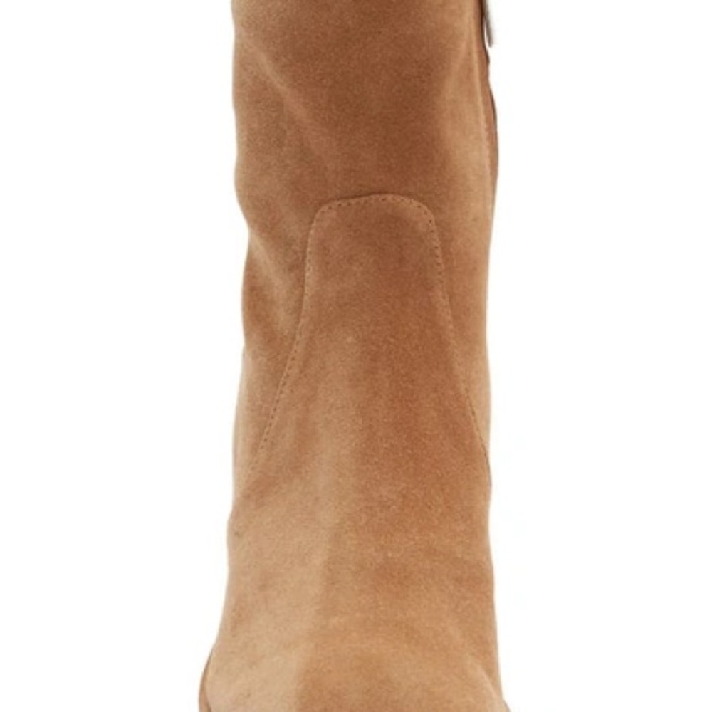 Aquatalia Brigitte Suede Ankle Booties in Whiskey - Picture 2 of 8